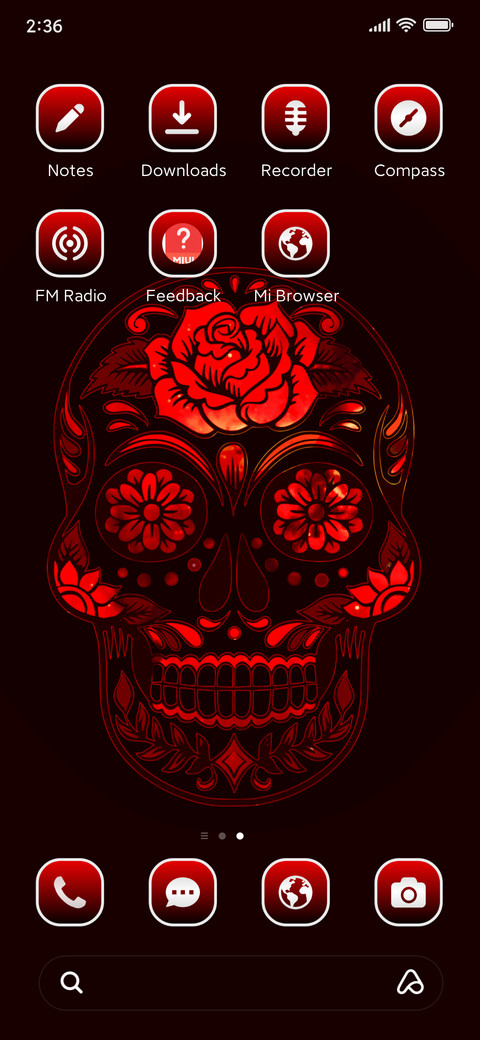 Neon Rose Skull screenshot