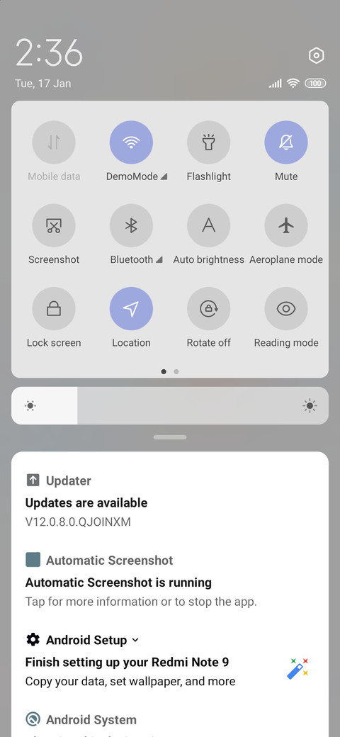 Simple white screenshot