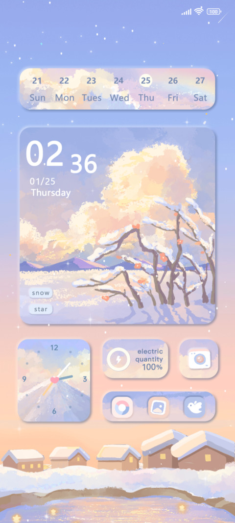 Winter snow scape screenshot