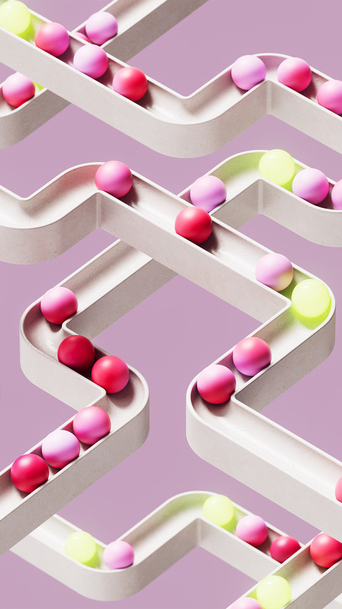 The pink ball is rolling screenshot