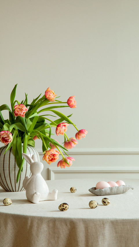 Minimalist composition of easter dining room screenshot