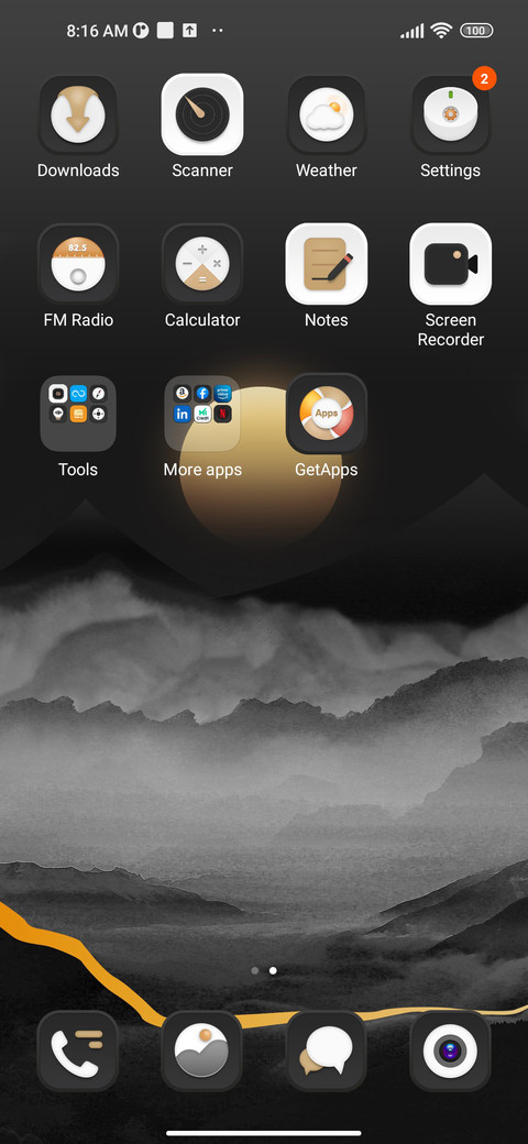 Setting sun screenshot