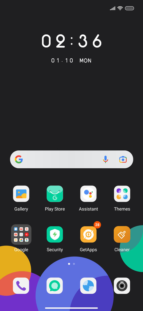Colorful shapes screenshot