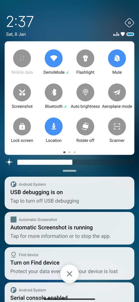 Blue sea screenshot