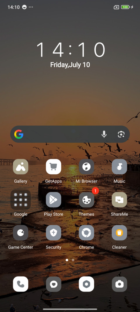 Sea and birds screenshot