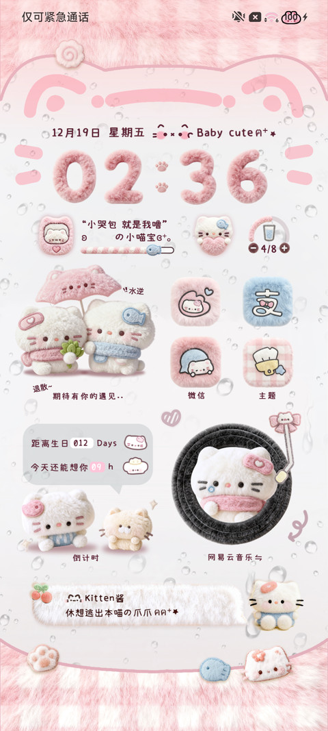 雨雾毛绒柚子叶小猫 screenshot
