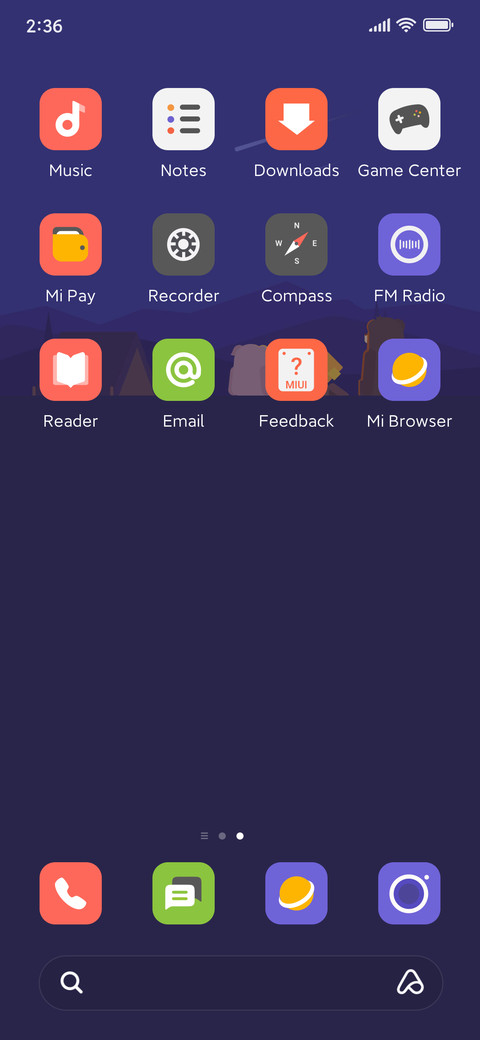Starry sky screenshot