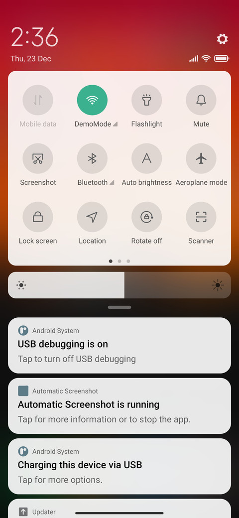 Orange screenshot