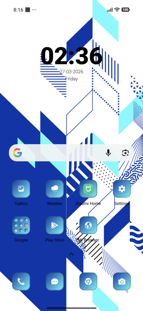 Geometric brochure screenshot