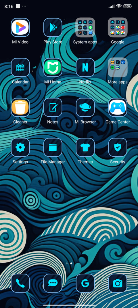 abstract waves screenshot