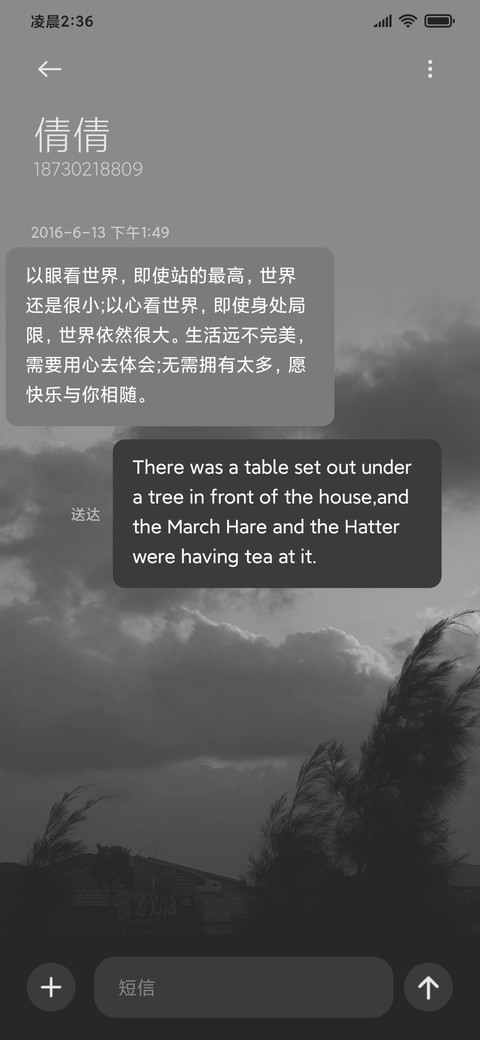 昨天晚间风 黑白 screenshot