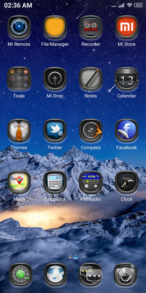 Light theme screenshot