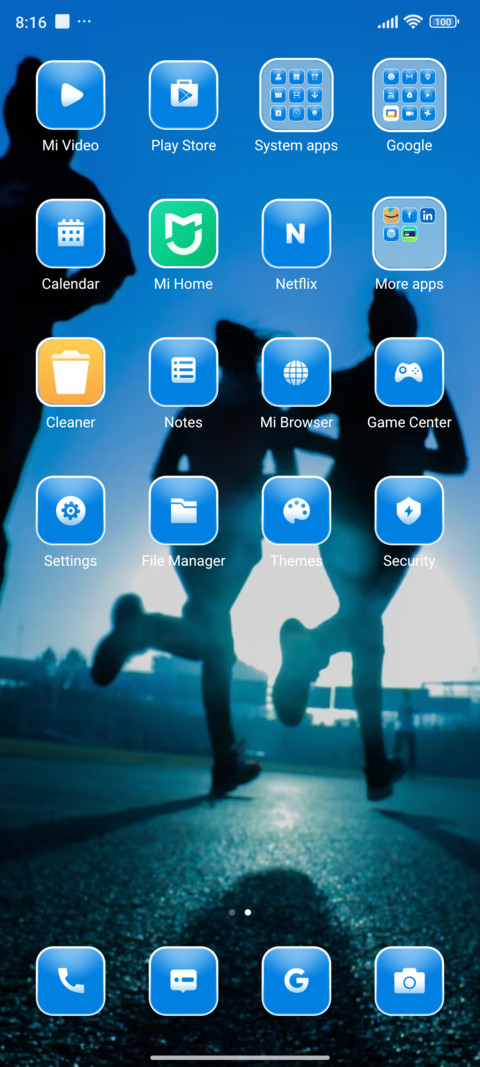 Running screenshot