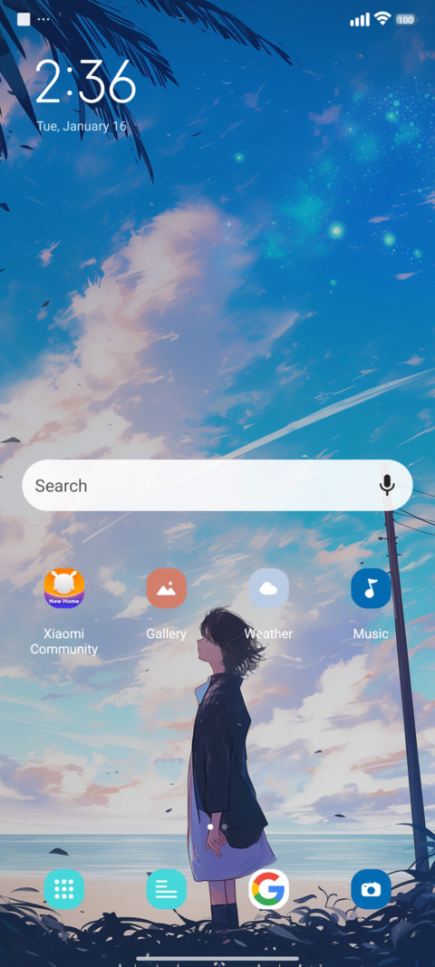 Simple sea screenshot