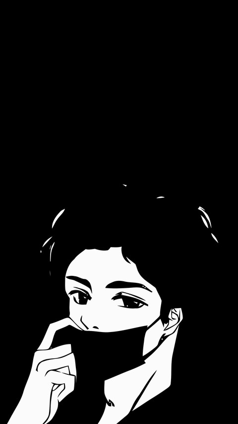 Anime teenager silhouette screenshot