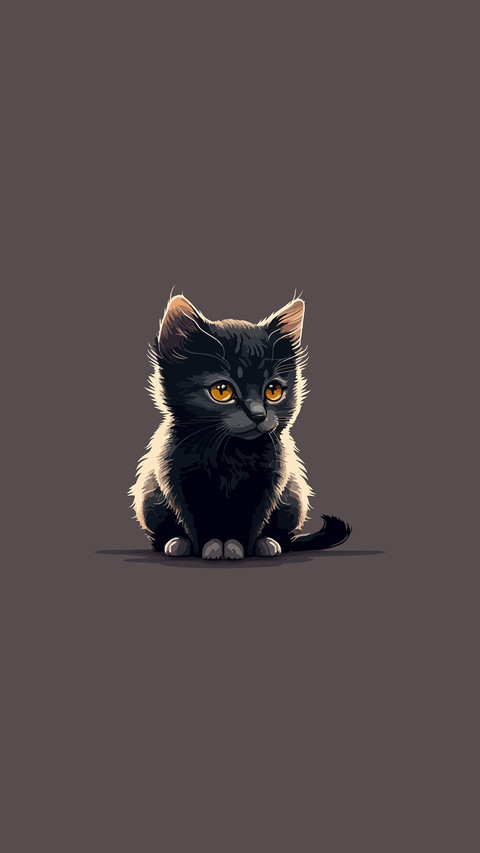 猫猫插画-拍信图库 screenshot