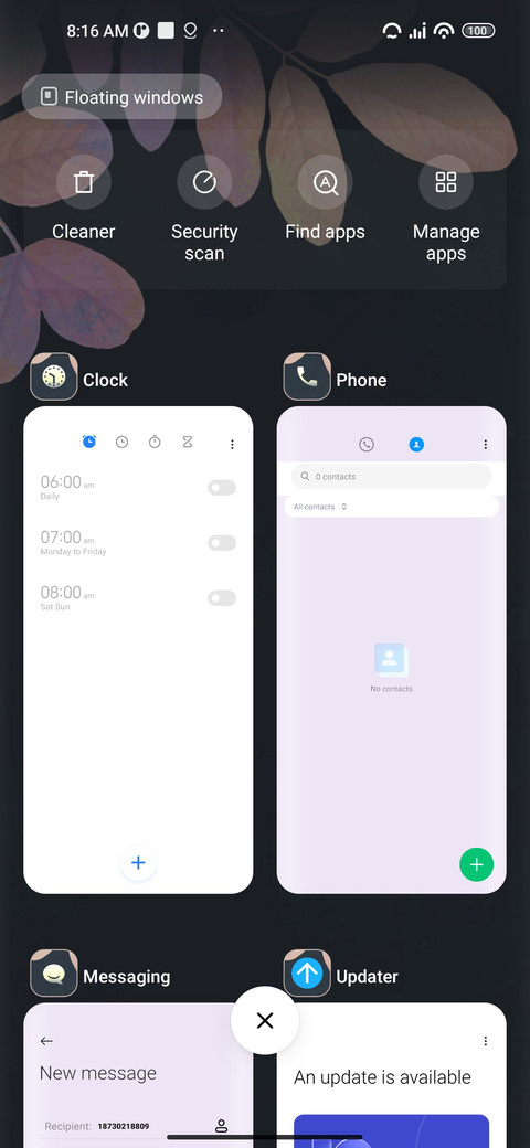 Floral screenshot