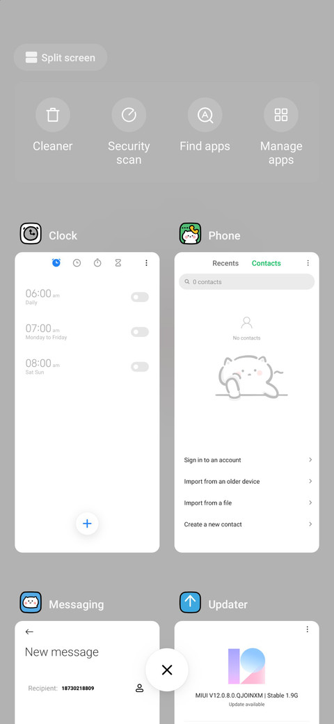 Lazy cat module screenshot