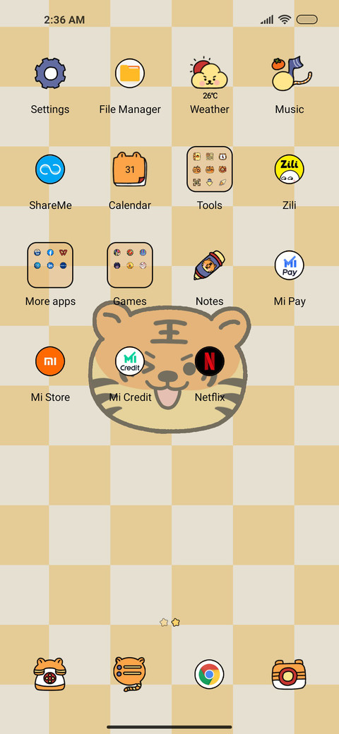 tiger chessboard screenshot