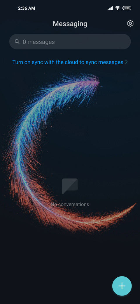Colored feather screenshot