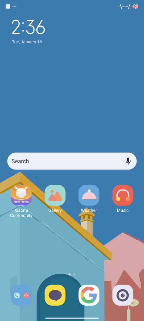 Simple blue screenshot