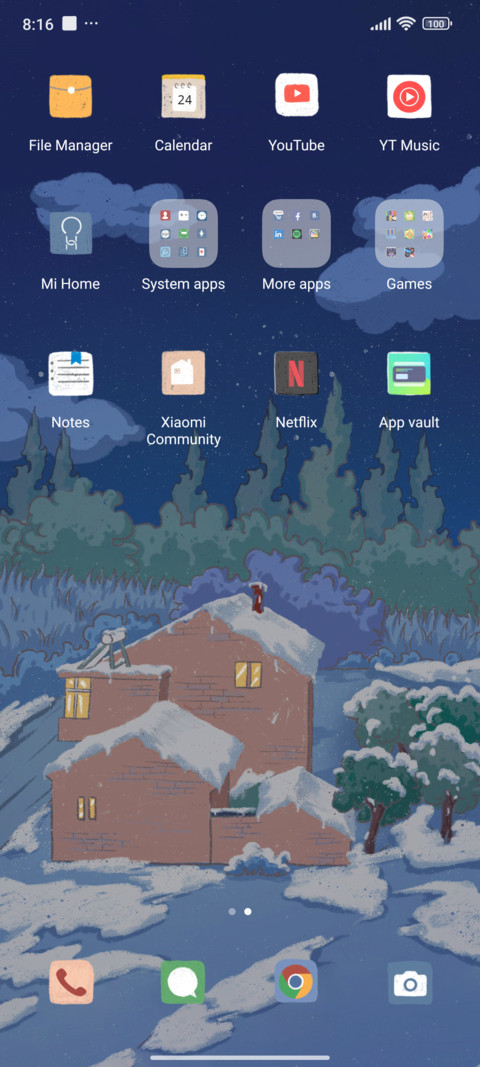 Snow view cabin screenshot