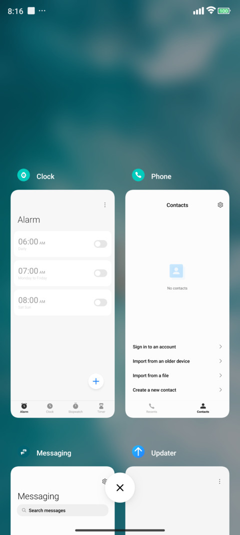 Blue screenshot