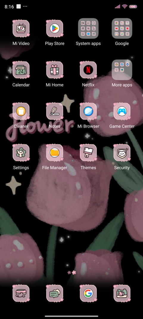 Pink Black Flower screenshot