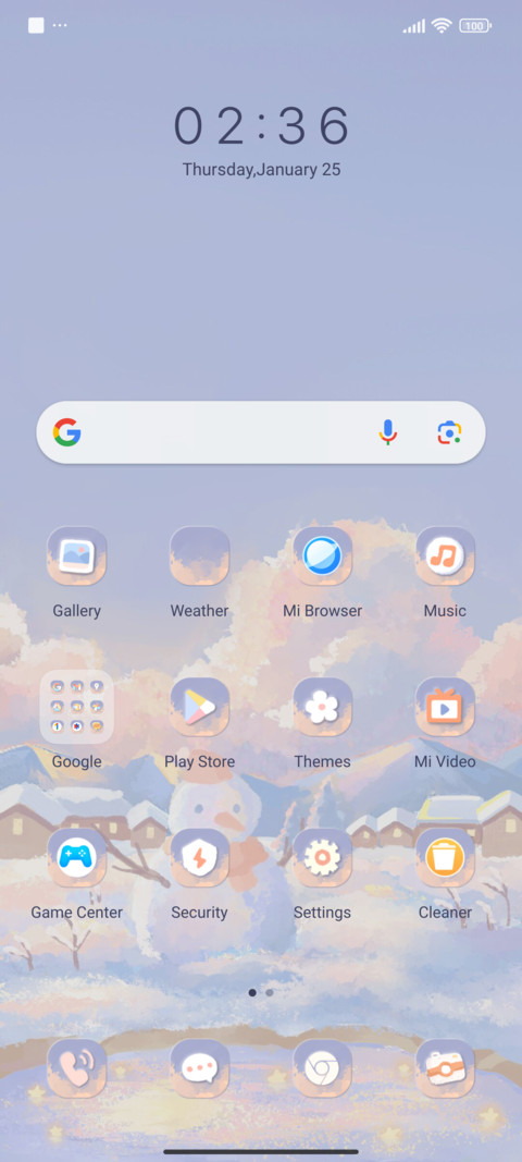 Winter snow scape screenshot