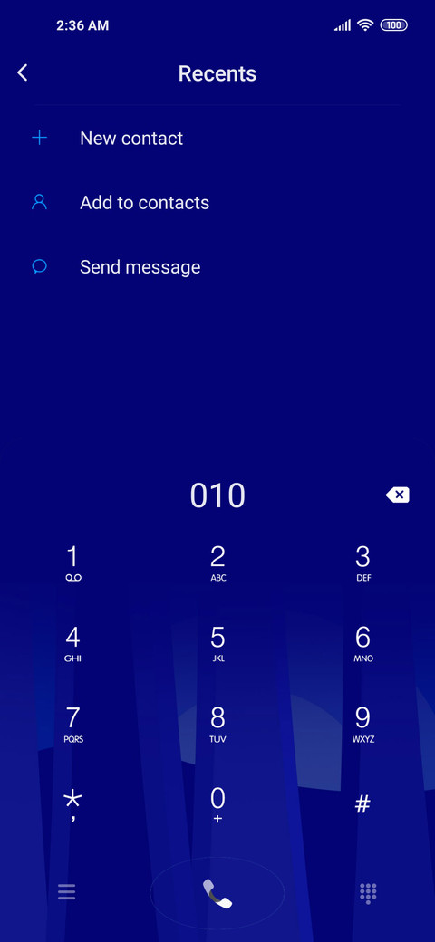 Klein blue morning screenshot