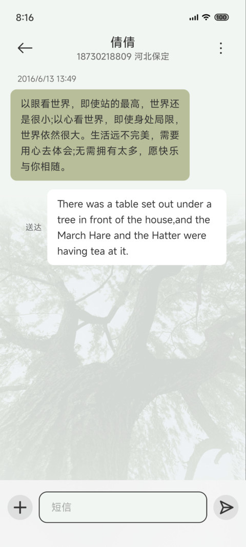 树影里的信 screenshot