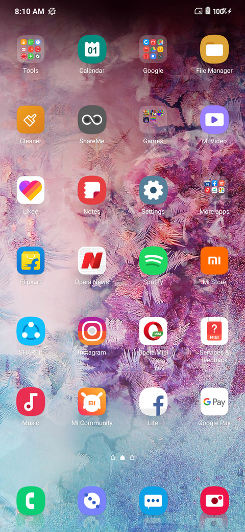 One UI gelap screenshot