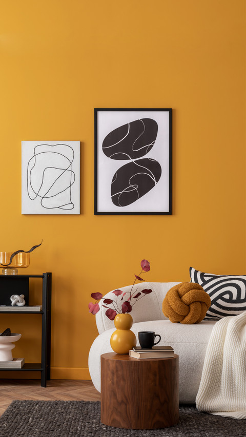Interior design of cozy living room screenshot