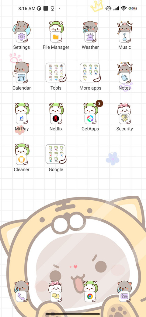Cat friends circle screenshot