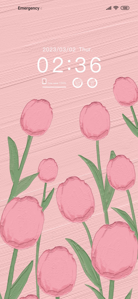 Romantic tulips screenshot