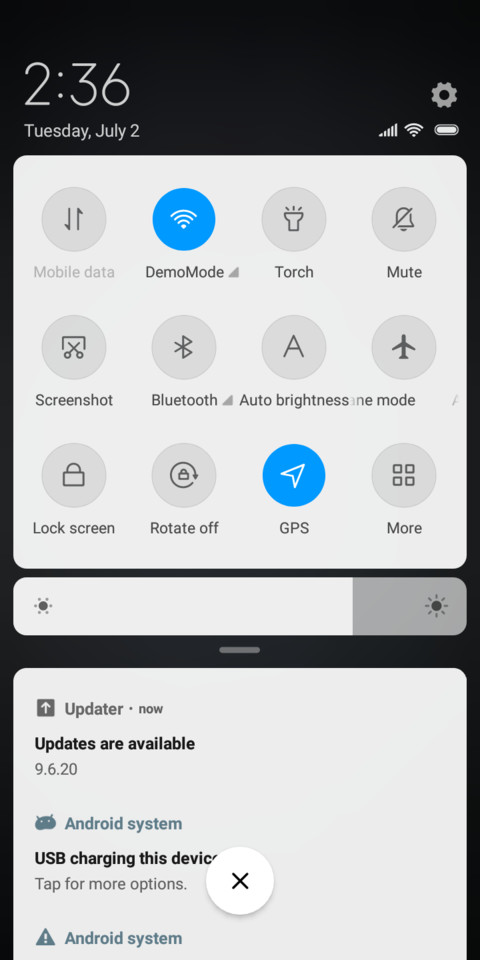 Fake dark screenshot