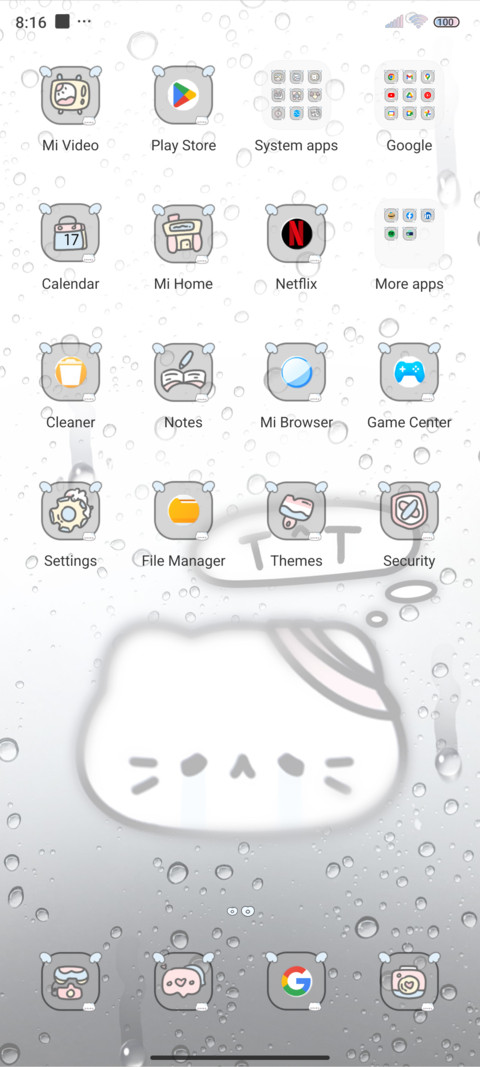 Rain sad cat screenshot