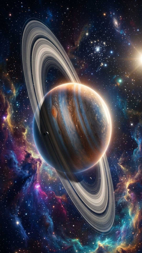 Planet Rings Universe  the view of space screenshot