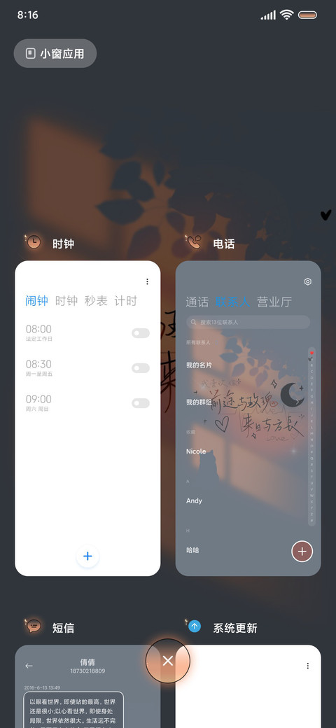 光影文字前途与玫瑰 screenshot
