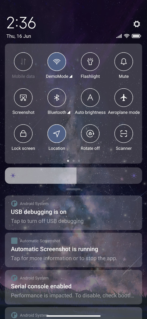 Lonely night sky screenshot