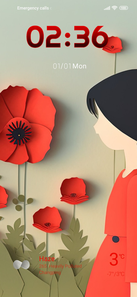 minimal poppies screenshot