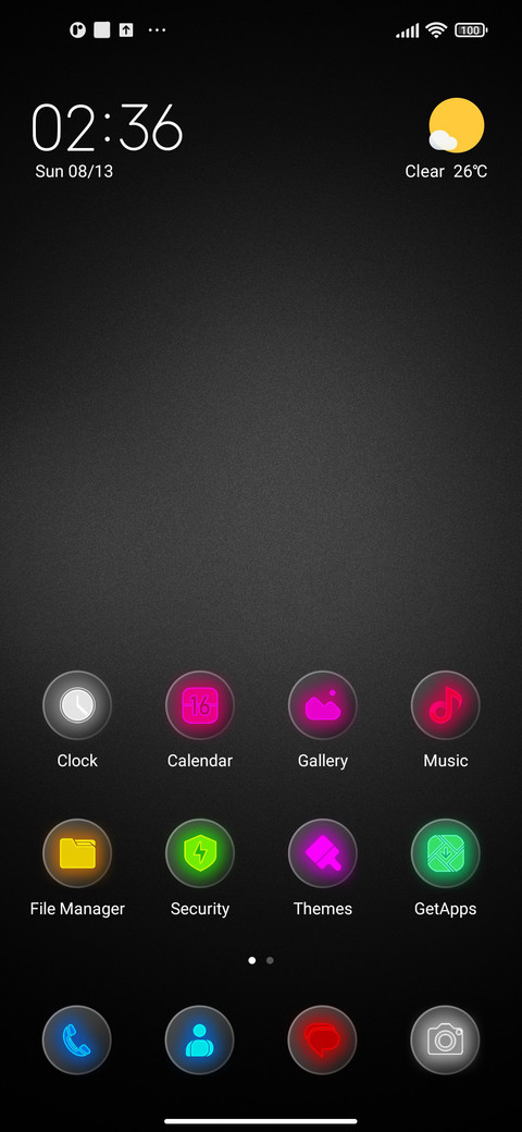 neon dark screenshot