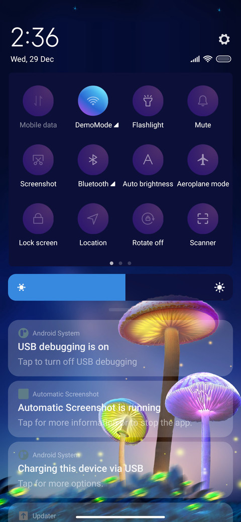 The mushroom screenshot