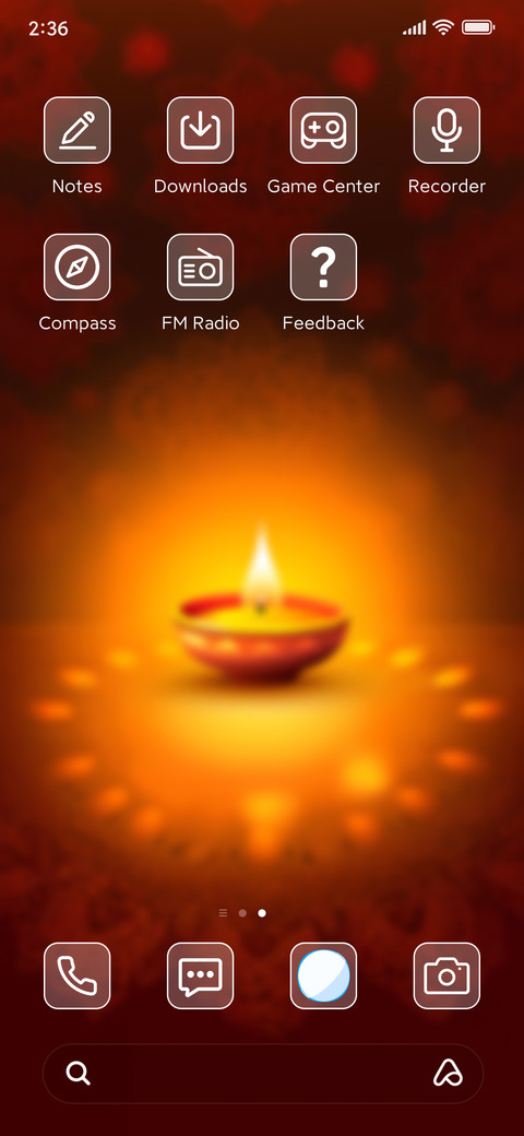 Festive oil lamp screenshot