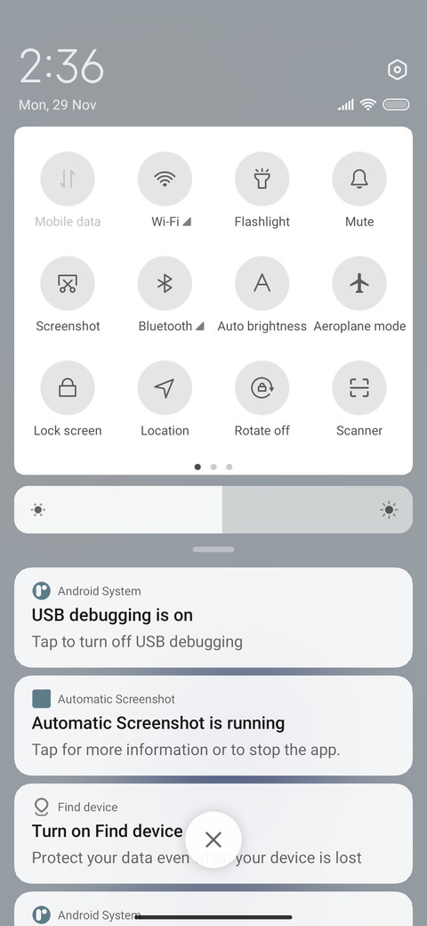 It's snowing screenshot
