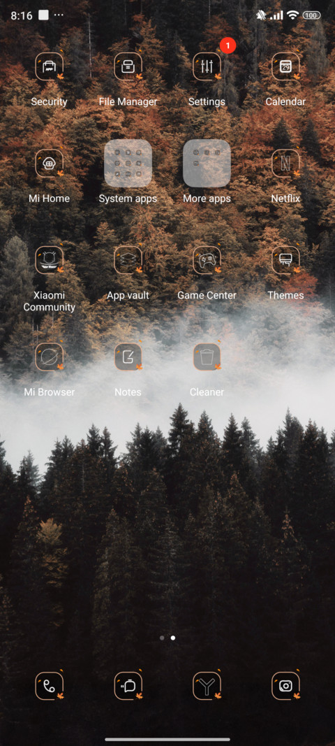 Autumn pine forest screenshot