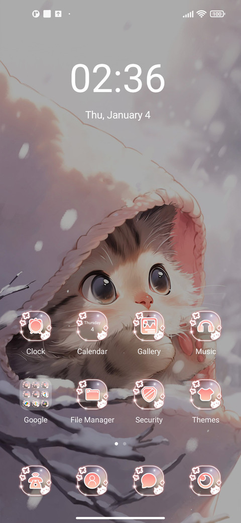 Cats Watch Snow screenshot