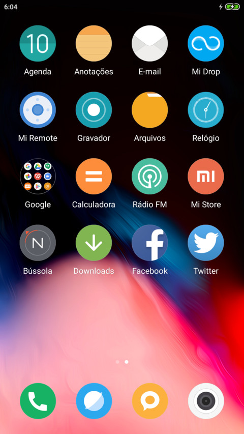 Android P Concept Red screenshot
