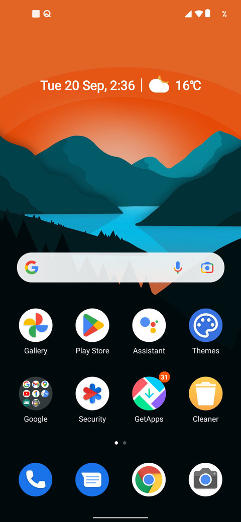 Android T screenshot