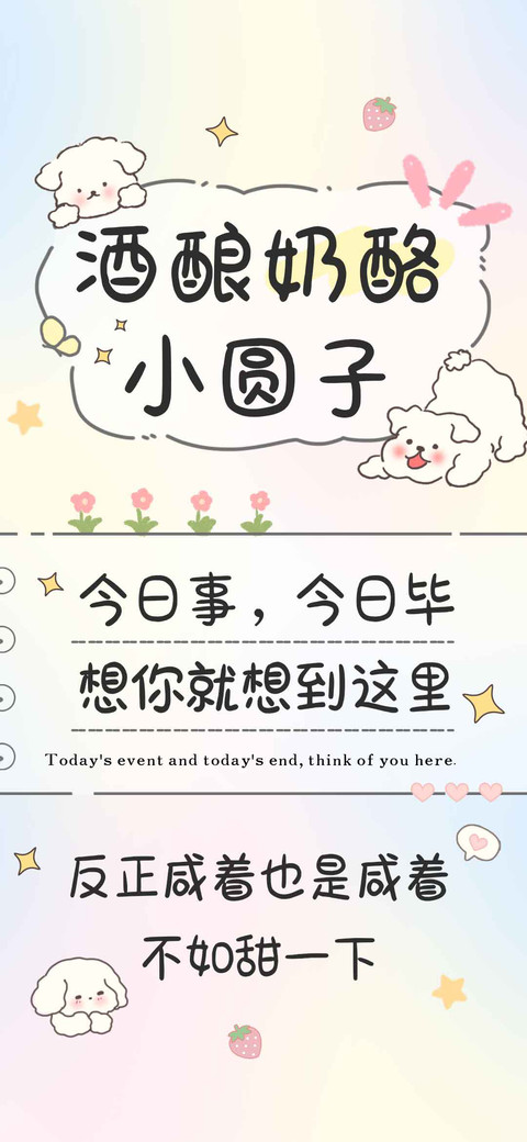 酒酿奶酪小圆子 screenshot